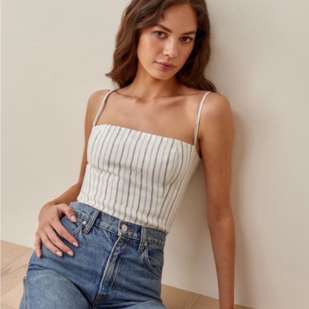 Reformation linen overland top size 2 (nwot)